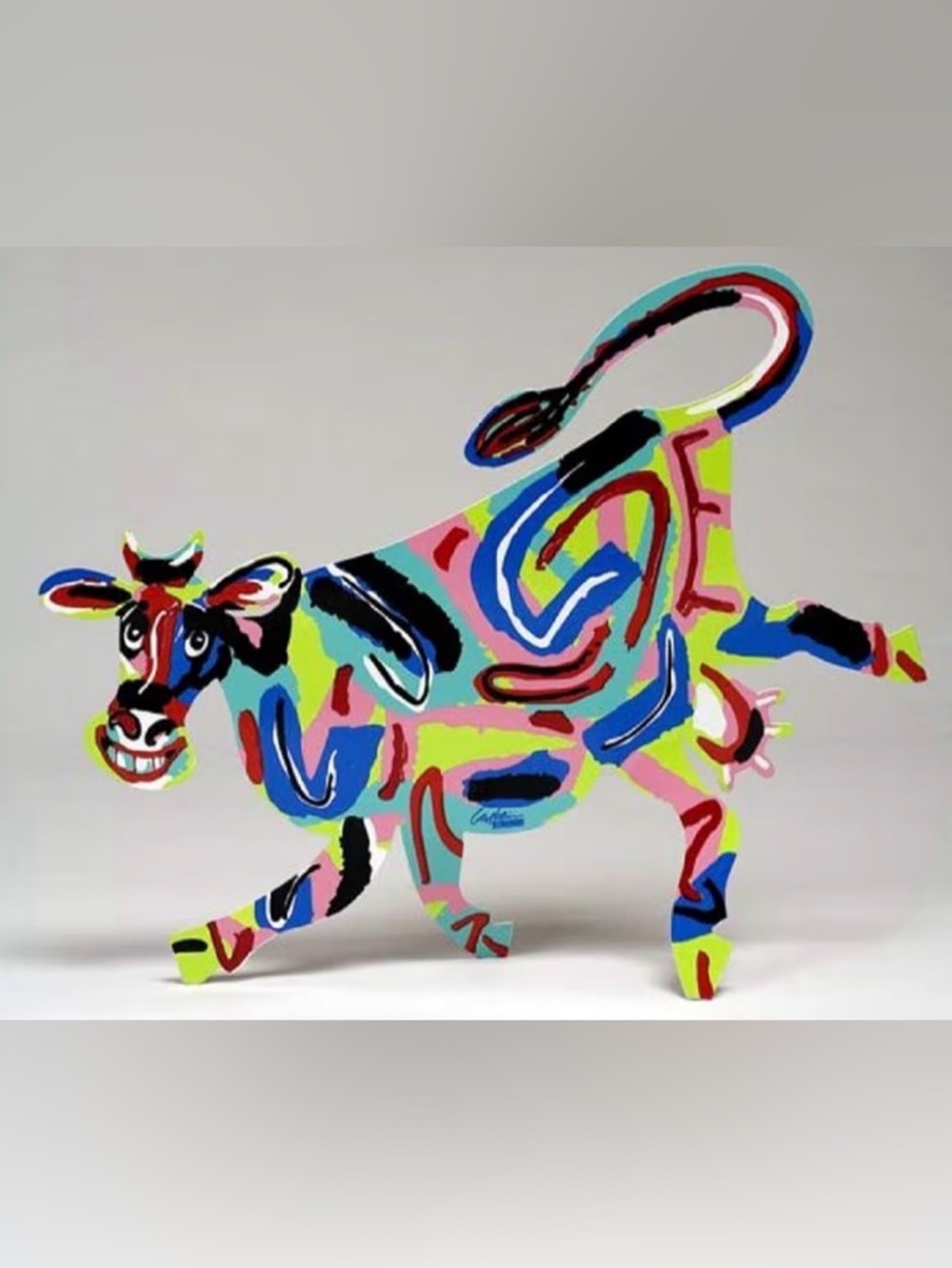 David Gerstein Art Elza Cow Metal Sculpture